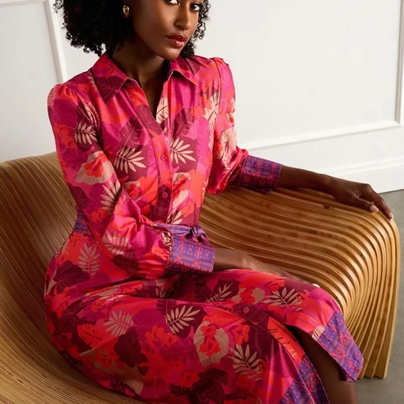 Jurk met tropische print